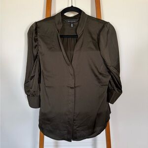 NWOT White House Black Market Taupe blouse